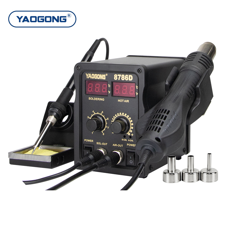 YAOGONG 8786D 2 en 1 Estación  - Smd Rework Station Hot Air Soldering 2 In 1 reseña y precio